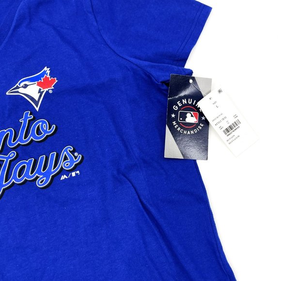 Majestic Womens Toronto Blue Jays MLB Baseball Short Sleeve T-Shirt-3 Sizes-NWT - Picture 3 of 5